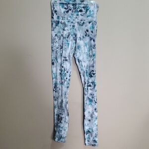 Lululemon Blue And White Marbled Pattern Leggings Size 4